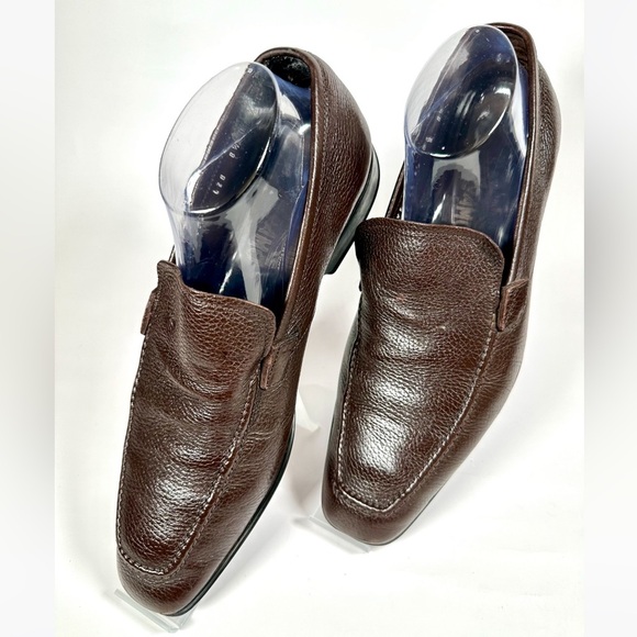 Salvatore Ferragamo Brown Leather Designer Loafer Size 8.5 D - Picture 1 of 12